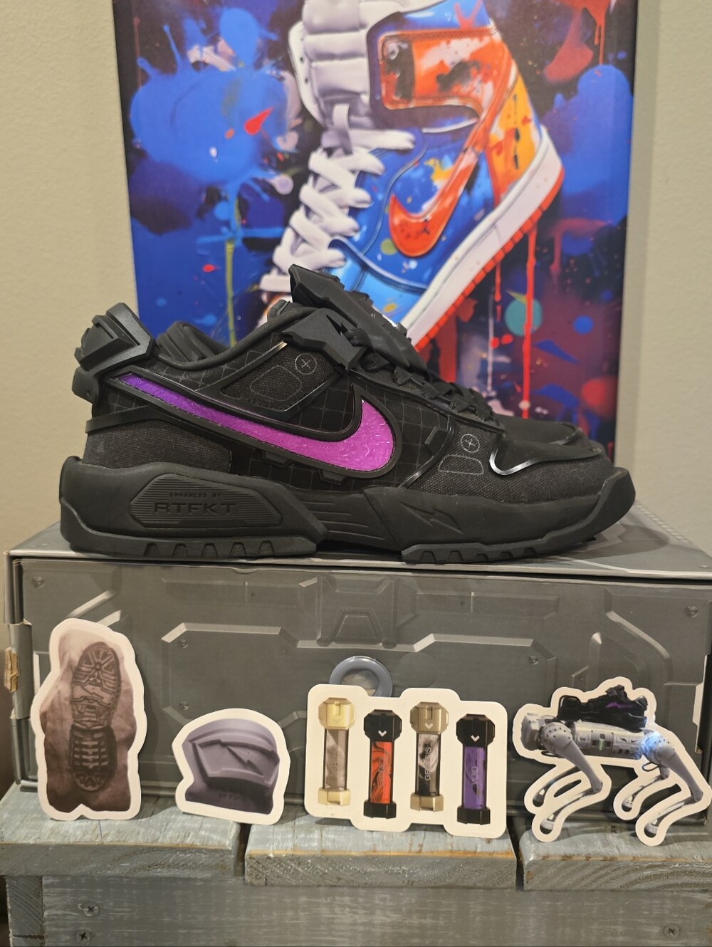 Size 12 Nike RTFKT x Dunk "Genesis V" Void- Brand New in Box with Mods NIB